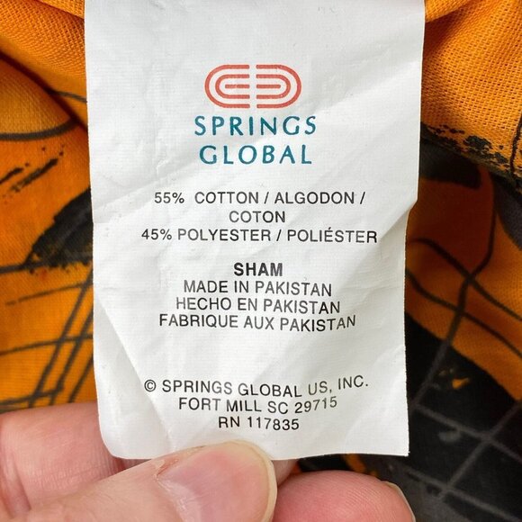 Tony Stewart Pillow Sham NASCAR #20 Orange Black Standard Size 26x20 Springs - Picture 5 of 10